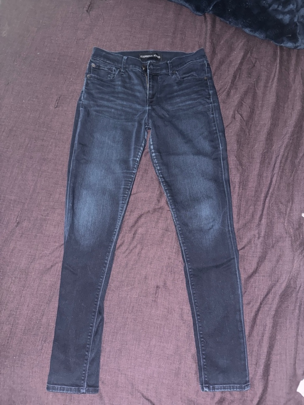 Express Skinny Jeans in Dark Blue Wash
